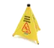 Carlisle 3694204 Pop-Up Cone Floor Sign, 18" W x 20" H Nylon, English/Spanish/French 1 image