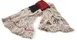 Carlisle 369424S00 Wet Mop Head - Large 5" Wide Red Band, Loop End, 4‑Ply Cotton Blend 1 image
