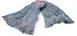 Carlisle 369425B14 Wet Mop Head - Large 1" Wide Red Band, Blue Cotton/Synthetic Blend, Looped End 1 image