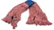 Carlisle 36943005 Wet Mop Head - X-Large 1" Blue Band Loop End, Red 4‑Ply Cotton/Synthetic Blend 1 image