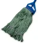 Carlisle 36943009 Wet Mop Head - X-Large 1" Green Loop End, 4‑Ply Cotton/Synthetic Blend Cleaning 1 image