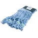 Carlisle 369448B14 Wet Mop Head - Medium 4‑Ply Loop‑End, Blue Synthetic/Cotton Yarn, 5" Vinyl Band 1 image