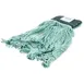 Carlisle 369478B09 Wet Mop Head - Medium 4‑Ply Loop End, Green Synthetic/Cotton Yarn, 5" Vinyl Band 1 image