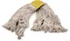 Carlisle 369513B00 Wet Mop Head - Small Looped-End, 5" Wide Yellow Band, 4‑Ply Cotton/Synthetic 1 image