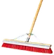 Carlisle 36952424 Flo‑Pac ScraperBroom, 24" Block, 3‑1/4" Orange Bristles, Scraper Blade, Handle & Brace 1 image