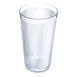 Carlisle 402007 - 20oz Clear Ribbed SAN Tumbler, Stackable, Dishwasher Safe, BPA‑Free 1 image