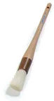 Carlisle 4038000 Basting Brush, 1" Round Boars Hair, 8" Wooden Handle, Heat Resistant, Made in USA 1 image