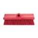Carlisle 40423EC05 Sparta Floor Brush Head, 10" Block, Polyester Bristles, Red, BPA Free 1 image