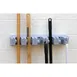 Carlisle 4073700 Roll N Grip Broom/Brush Holder, 16-1/2" L x 5" W x 3-1/2" H, Blue ABS Plastic - 1/Each 1 image