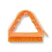 Carlisle 41323EC24 Sparta Tile & Grout Brush, 9" Orange Plastic Handle, Polyester Bristles, Scraper 1 image