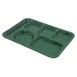 Carlisle 4398008 Left‑Handed 6‑Compartment Tray, 14" x 10", Green Melamine, Dishwasher‑Safe 1 image