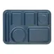 Carlisle 4398035 Left‑Handed 6‑Compartment Tray, 14" x 10", Blue Melamine, NSF, Resistant 2 image