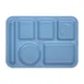 Carlisle 4398192 Left‑Handed 6‑Compartment Tray, 14" X 10", Blue Melamine, NSF, Dishwasher Safe 2 image