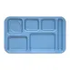 Carlisle 4398392 Compartment Tray, 15" x 9" Rectangular Blue Melamine, 6 Compartments 2 image