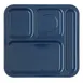 Carlisle 4398450 Compartment Tray – 10-1/9" x 9-25/32" Blue Melamine, 4‑Compartment, Dishwasher Safe 2 image