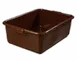 Carlisle 4401101 Comfort Curve Bus Box, 1-Compartment, 20"L x 15"W x 7"H Brown Poly, NSF, Dishwasher Safe 1 image