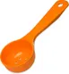 Carlisle 496324 Measure Miser Portion Spoon – 2.5 Oz, Perforated Plastic, Orange Short Handle 1 image