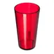 Carlisle 521610 - 16oz Stackable Textured Red Tumbler, BPA Free, Dishwasher Safe, SAN, Recyclable 1 image