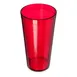 Carlisle 522010 - 20oz Stackable Tumbler, Red Textured, SAN BPA‑Free, Dishwasher Safe 1 image