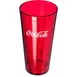 Carlisle 52243550H Coca-Cola Stackable Tumbler, 24 oz, Red Textured SAN, BPA Free, Dishwasher Safe 1 image