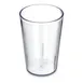Carlisle 552607 Stackable Tumbler – 8 oz Clear Textured SAN, BPA Free, Dishwasher Safe 1 image