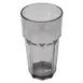 Carlisle 582218 - 22oz Black SAN Tumbler, Smooth, Faceted Design, Dishwasher Safe, BPA Free 1 image