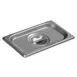 Carlisle 607190C DuraPan™ Steam Table Pan Cover, 1/9-Size, Flat, 24‑Gauge 18/8 Stainless Steel 1 image