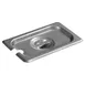 Carlisle 607190CS DuraPan™ Steam Table Pan Cover, 1/9-Size, Slotted, Handle, 24G 18/8 Stainless Steel 1 image