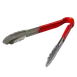 Carlisle 60756005 Spectrum Utility Tongs, 9-1/2" Steel, Red Dura‑Kool Handle, NSF, Dishwasher Safe 1 image