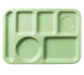 Carlisle 61409 Green ABS Tray, 13‑7/8" L × 9‑7/8" W, 6‑Comp, NSF‑Approved, Dishwasher Safe 1 image