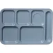 Carlisle 61459 Left 6-Compartment Tray, 13-7/8" x 9-7/8" Slate Blue ABS, NSF, Stain‑Scratch Resistant 1 image