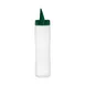 Carlisle 71277 - 17oz Clear Translucent Squeeze Oil/Sauce Bottle, Green Cap, Dishwasher Safe 1 image