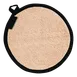Carlisle 813RPH San Jamar Pot Holder, 8" Round Beige Terry, 500°F, Hanging Loop, Washable - 1 Dozen 1 image