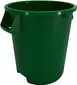 Carlisle 84101009 Bronco™ 10‑Gallon Trash Bin, 17‑9/20" H x 15‑3/5" Dia., Green PE, Stackable 1 image