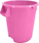 Carlisle 84101026 10‑Gallon Round Trash Bin, 17" H x 15" Dia., Pink Polyethylene, NSF - 1/Each 1 image
