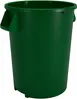 Carlisle 84102009 Bronco™ 20‑Gallon Trash Can, 23"H x 19‑9/20" Dia., Green Poly - 1/Each 1 image
