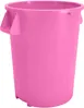 Carlisle 84102026 Bronco™ 20‑Gallon Round Trash Bin, Bright Pink, Stackable, Handles - 1/Each 1 image