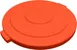 Carlisle 84102124 Lid, 1‑22/25" H x 19‑4/5" Dia., 20‑Gallon, Orange Plastic, Locks - 1/Each 1 image