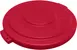 Carlisle 84103305 - Waste Bin Lid, 2"H x 22" Dia., 32‑Gallon, Red Polyethylene, Lock - 1/Each 1 image