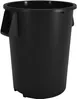 Carlisle 84105503 Bronco™ 55‑Gallon Trash Can, 33"H x 26½" Black Polyethylene, NSF, Stackable 1 image