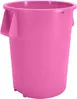 Carlisle 84105526 Waste Bin, 55‑Gallon 33" H x 26‑1/2" Dia., Stackable Pink, NSF Certified – 1/Each 1 image