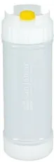 Carlisle 857316M San Jamar EZ-Kleen Squeeze Bottle, 16 oz., White, Yellow Cap, Single Tip, Top - 1/Pack 1 image