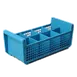 Carlisle C32P114 - OptiClean™ Perma-San™ Flatware Basket, Half-Size 17-1/16" x 7-3/4" x 6-7/8", 8 Compartments, Blue Stain-Resistant Polypropylene, NSF Certified 1 image