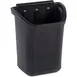 Carlisle CC11TH03 - 7 Gallon Black Polyethylene Trash Bin, 12-1/4" L x 18" W x 22" H, Bus Cart Accessory 1 image