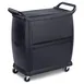 Carlisle CP203603 Bus Cart Panels Set, Top and Bottom Back Panels for 18" x 36" Cart, Black Polypropylene 2 image
