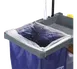 Carlisle JC194614 - Janitorial Cart Bag, 17"L x 11"W x 28"H, 25 Gallon Rip-Stop Nylon, Blue, Replacement Waste/Laundry Bag 1 image