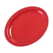 Carlisle KL12705 Oval 12" x 9" Red Melamine Gloss Platter, Dishwasher Safe, 212°F Tolerant 1 image