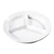 Carlisle KL20302 - 8" White Melamine 3‑Compartment Plate, Dishwasher Safe, BPA‑Free 1 image