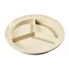 Carlisle KL20325 - 8" Tan Melamine 3‑Compartment Plate, Dishwasher Safe, NSF, BPA‑Free 1 image