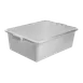 Carlisle N4401102 Comfort Curve™ Tote Box, 20"L x 15"W x 7"H White Polyethylene, 1‑Compartment, Stackable with Reinforced Rim, NSF Certified 1 image